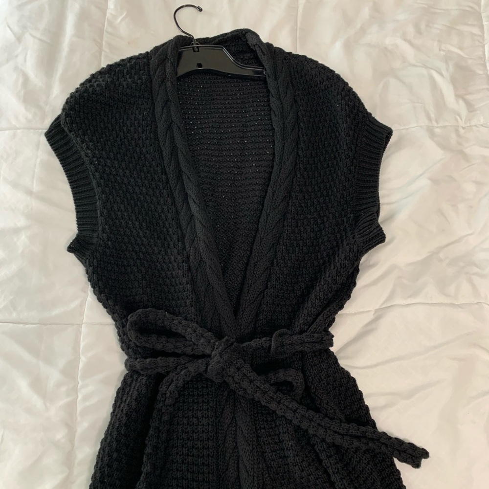 Black sweater vest